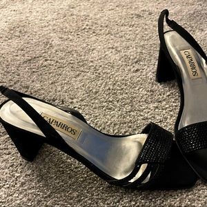 Open toe strap dress heel